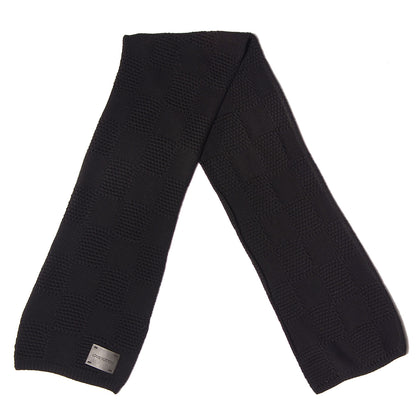 Louis Vuitton Damier Wool Knit Scarf Black 5 of 5