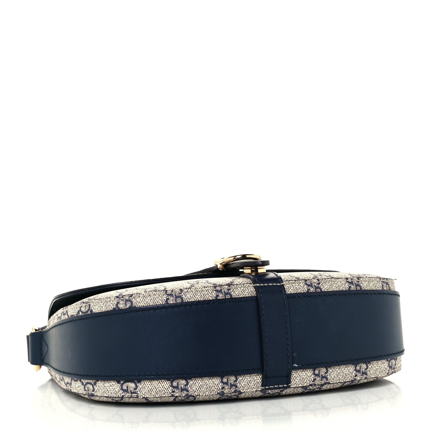 Gucci GG Supreme Monogram Small Messenger Shoulder Bag Beige Blue Navy 3 of 10