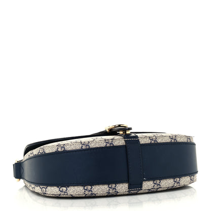 Gucci GG Supreme Monogram Small Messenger Shoulder Bag Beige Blue Navy 3 of 10