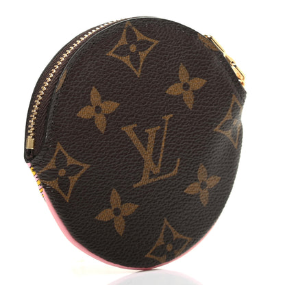 Louis Vuitton Monogram 2020 Christmas Animation Swing Ride Round Coin Purse Pink Poppy 3 of 8