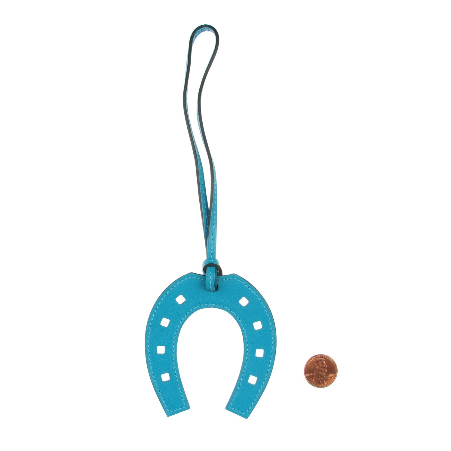 Hermes Swift Paddock Horseshoe Bag Charm Turquoise 2 of 6