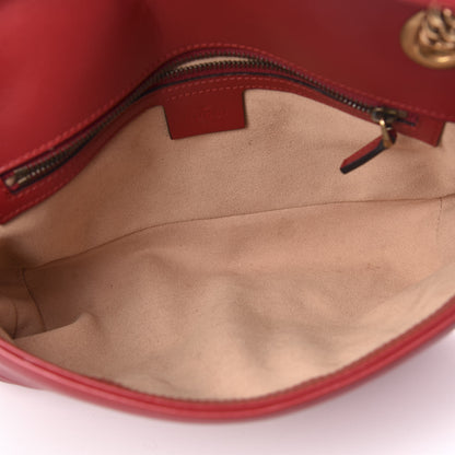 Gucci Calfskin Matelasse Small GG Marmont Shoulder Bag Hibiscus Red 5 of 10