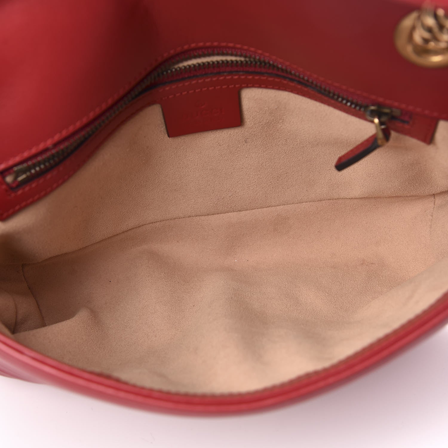 Gucci Calfskin Matelasse Small GG Marmont Shoulder Bag Hibiscus Red 5 of 10