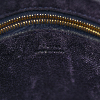 Celine Soft Grained Calfskin Sangle Bucket Bag Navy Blue 6 of 9