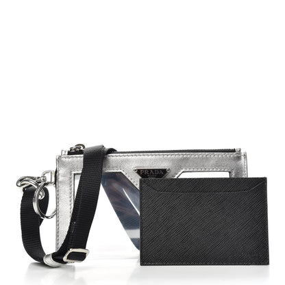 Prada Vernice Plexiglass Card Holder Argento 3 of 8