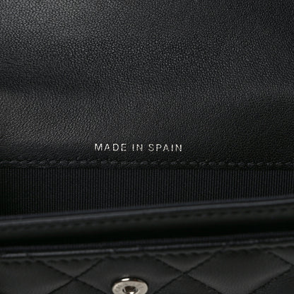 Chanel Lambskin Quilted Flap Crystal Star Card Holder Wallet Black 6 of 7
