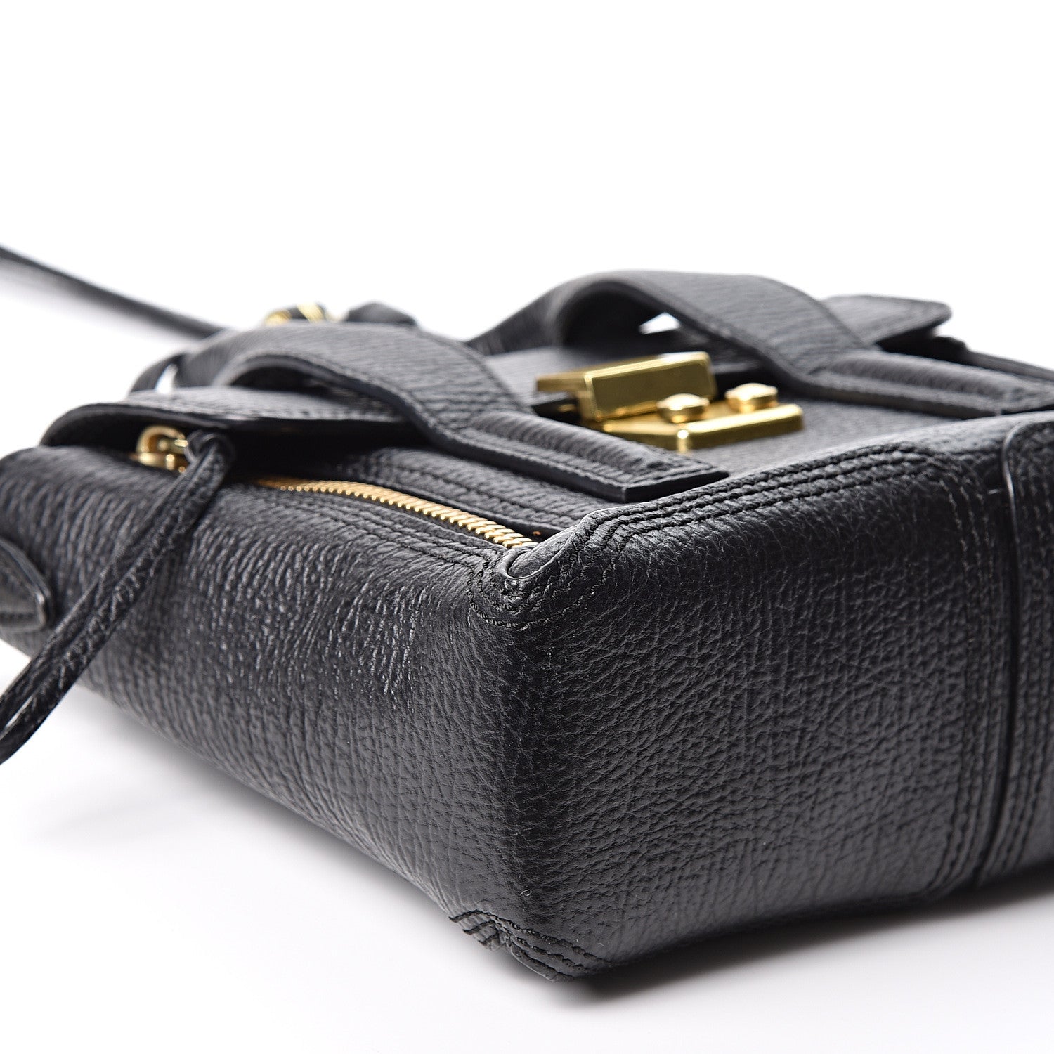 3.1 Phillip Lim 3.1 Textured Calfskin Mini Pashli Satchel Black 8 of 9