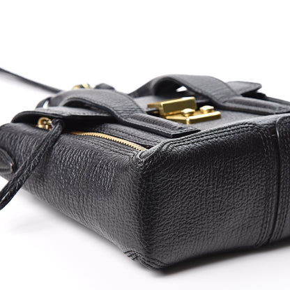 3.1 Phillip Lim 3.1 Textured Calfskin Mini Pashli Satchel Black 8 of 9