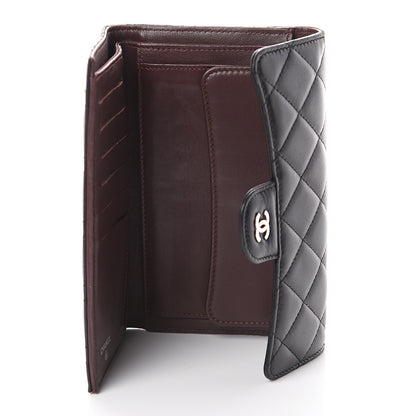Chanel Lambskin Quilted Large Flap Wallet Black 4 of 7