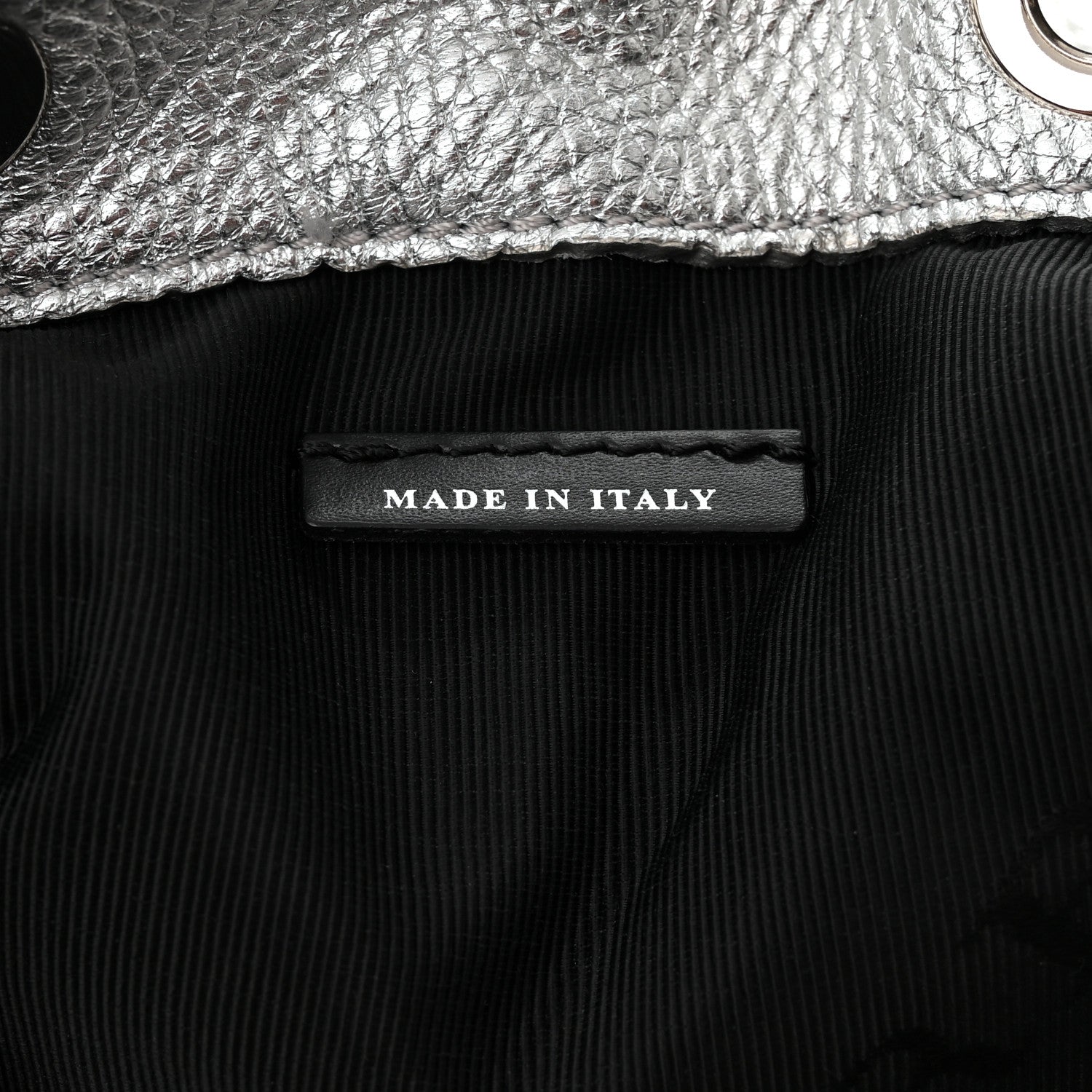 Burberry Metallic Deerskin Medium Rucksack Backpack Silver 7 of 14