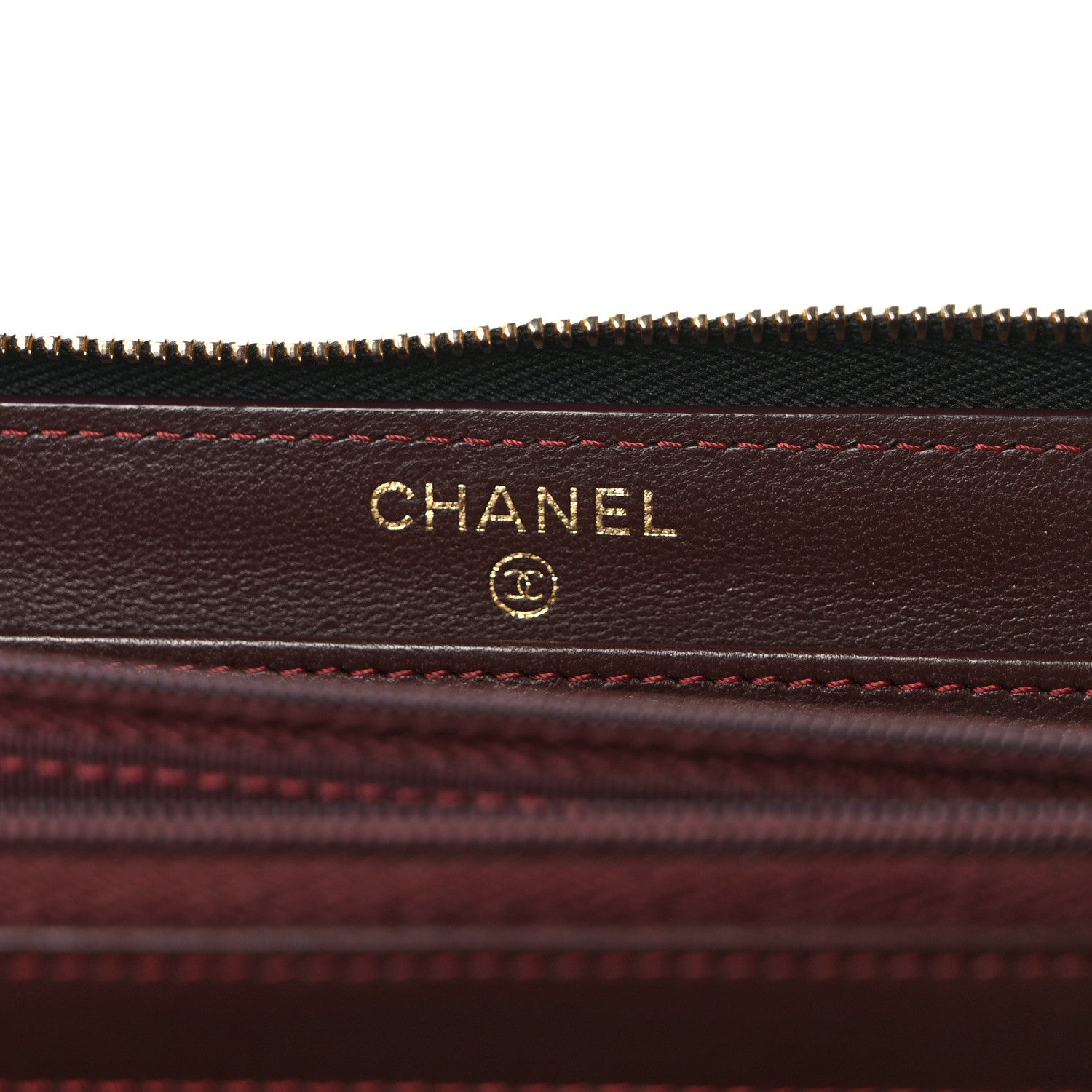 Chanel Lambskin Quilted Large Gusset Zip Around Wallet Black 6 of 7