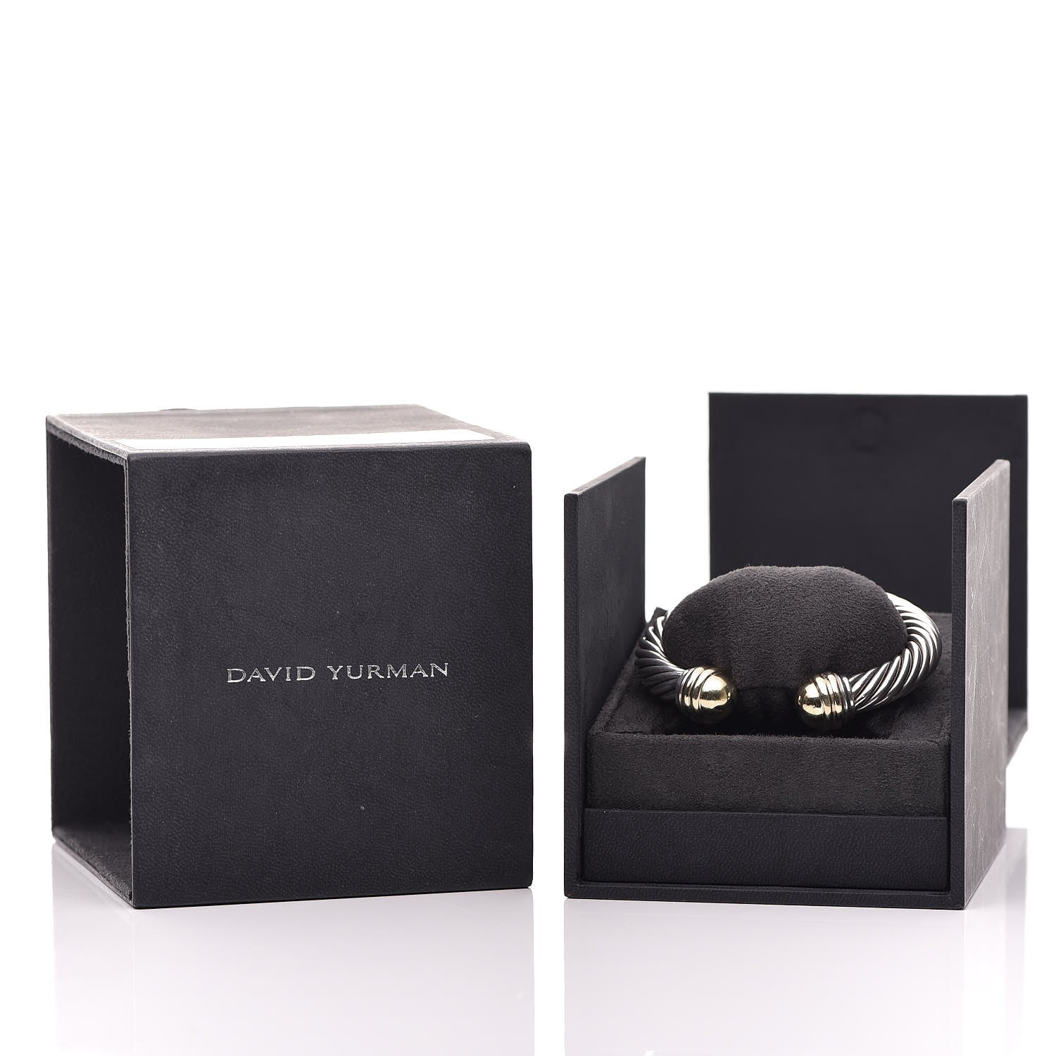 David Yurman Sterling Silver 14K Yellow Gold 10mm Cable Classics Bracelet 6 of 6
