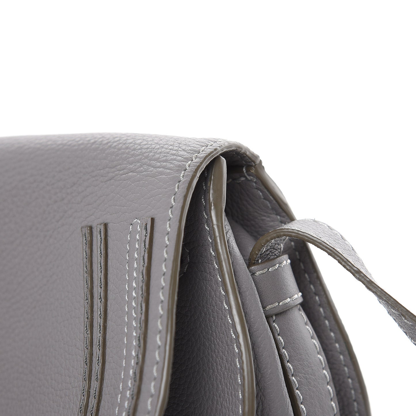 Calfskin Mini Marcie Round Crossbody Bag Cashmere Grey