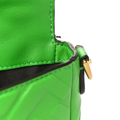 Fendi Nappa FF 1974 Embossed Mini Baguette Tomatillo 12 of 14