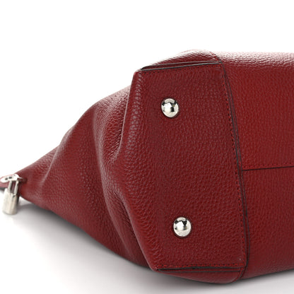 Louis Vuitton Veau Cachemire Soft Lockit MM Griotte 8 of 9