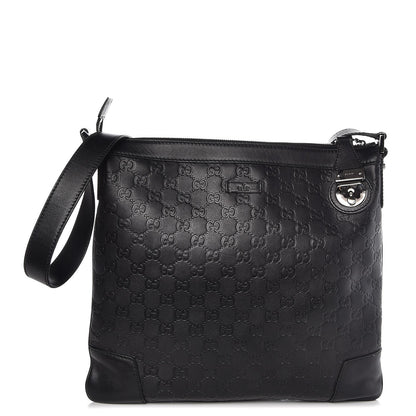Gucci Guccissima GG Messenger Bag Black 1 of 7
