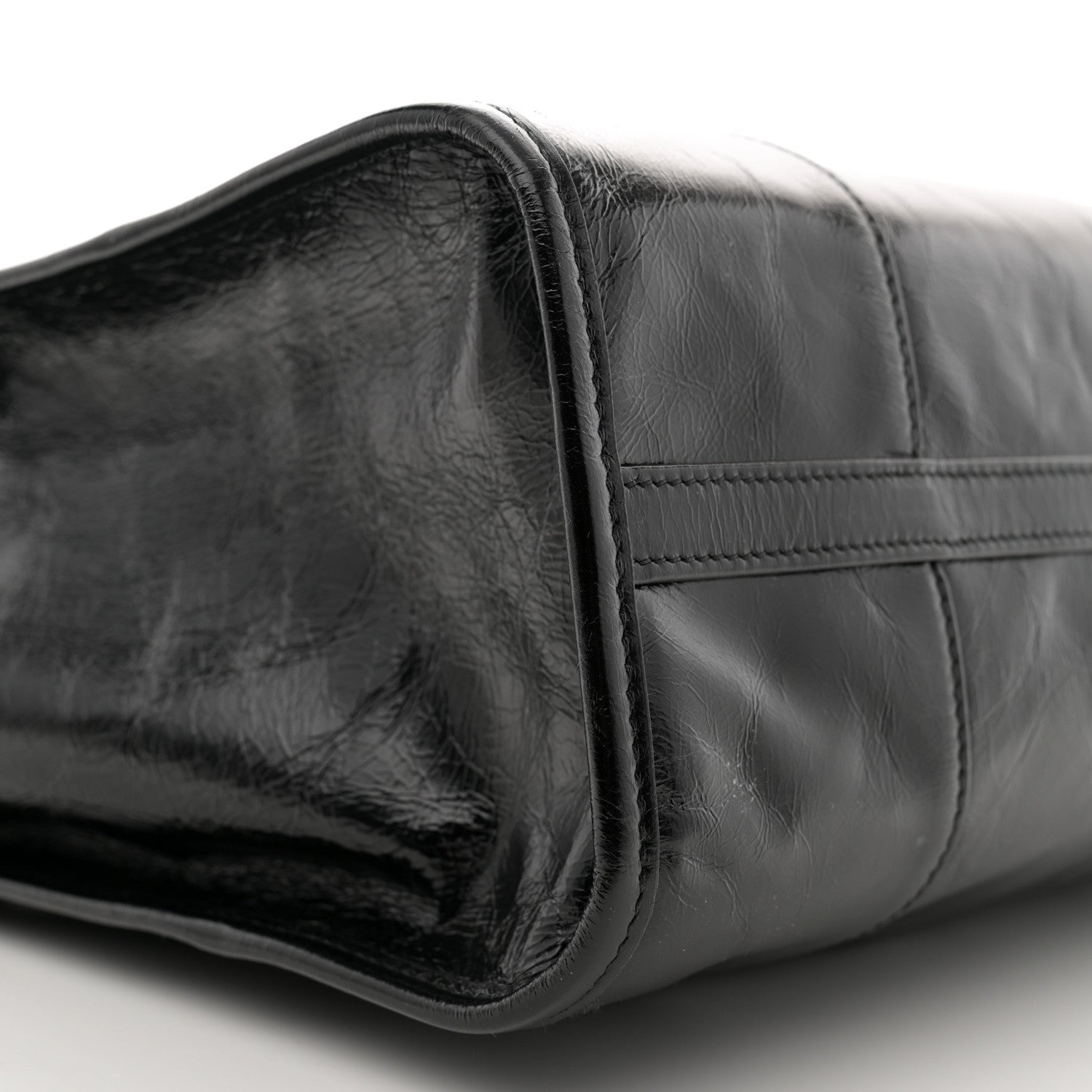 Prada Shiny Nappa Large Bonnie Shoulder Bag Black 9 of 11