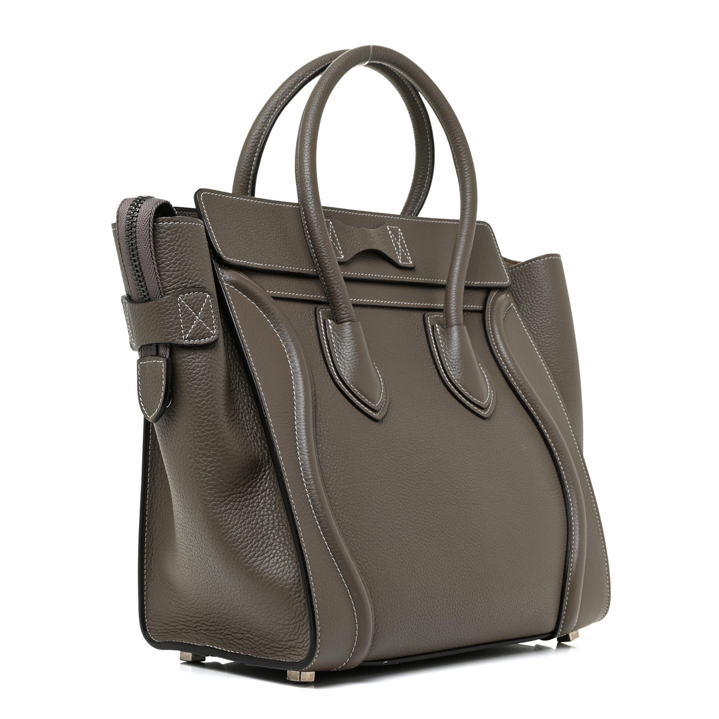 Drummed Calfskin Micro Luggage Souris