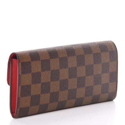 Louis Vuitton Damier Ebene Emilie Wallet Red 3 of 6