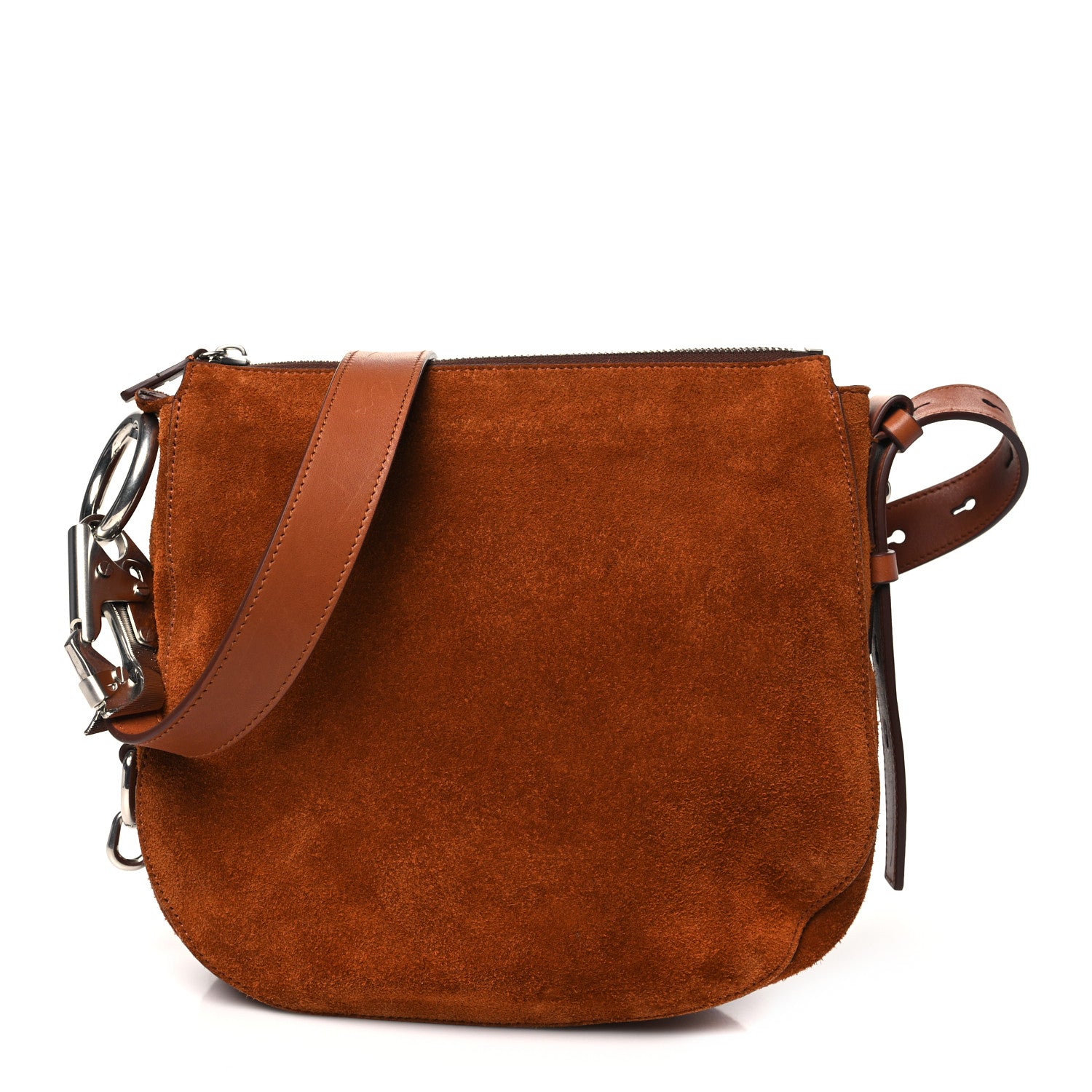 Burberry Suede Small Knight Bag Brown Bruciato 1 of 12