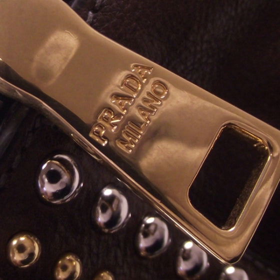Leather Studded Tote Bag