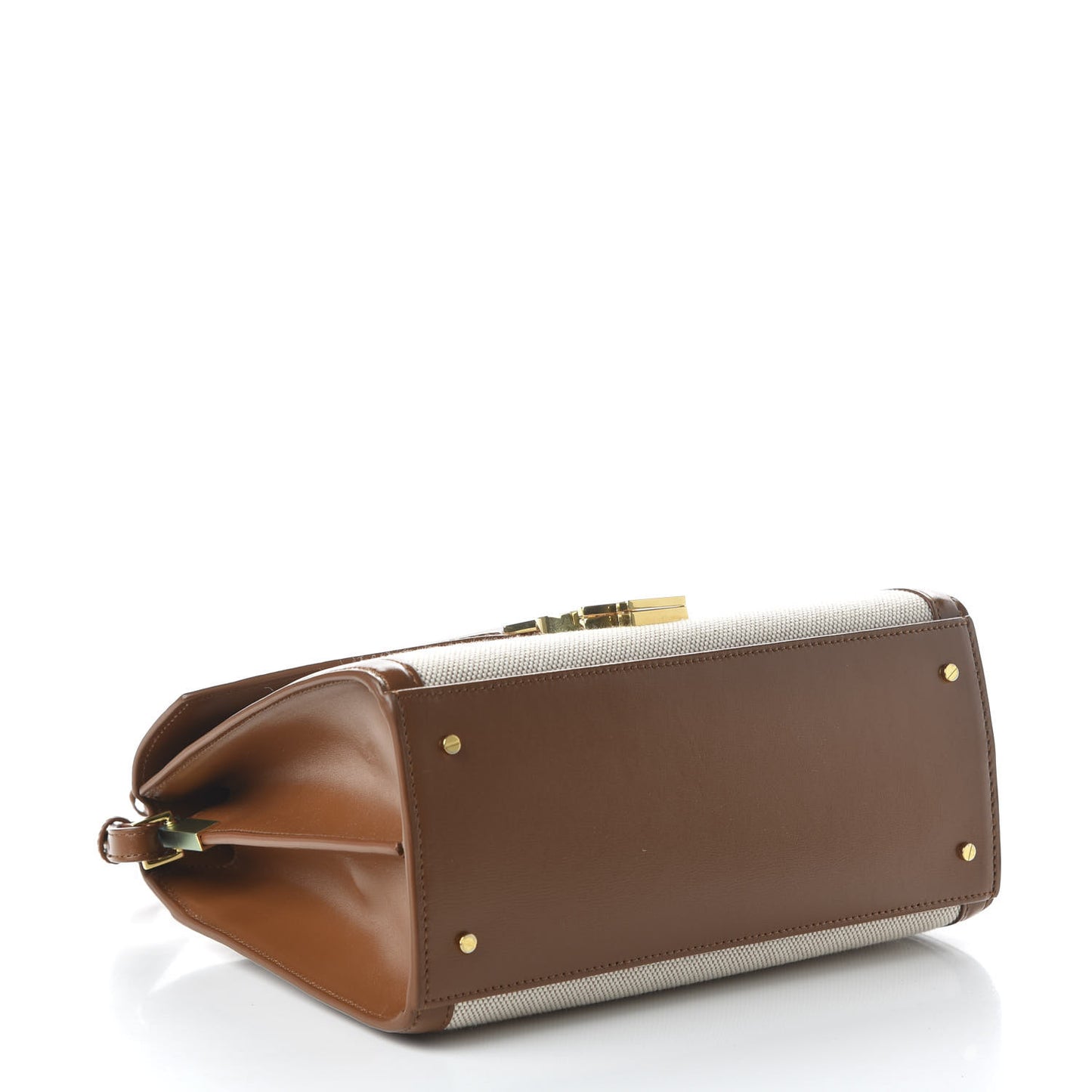 Canvas Calfskin Medium Classic Monogram Cassandra Top Handle