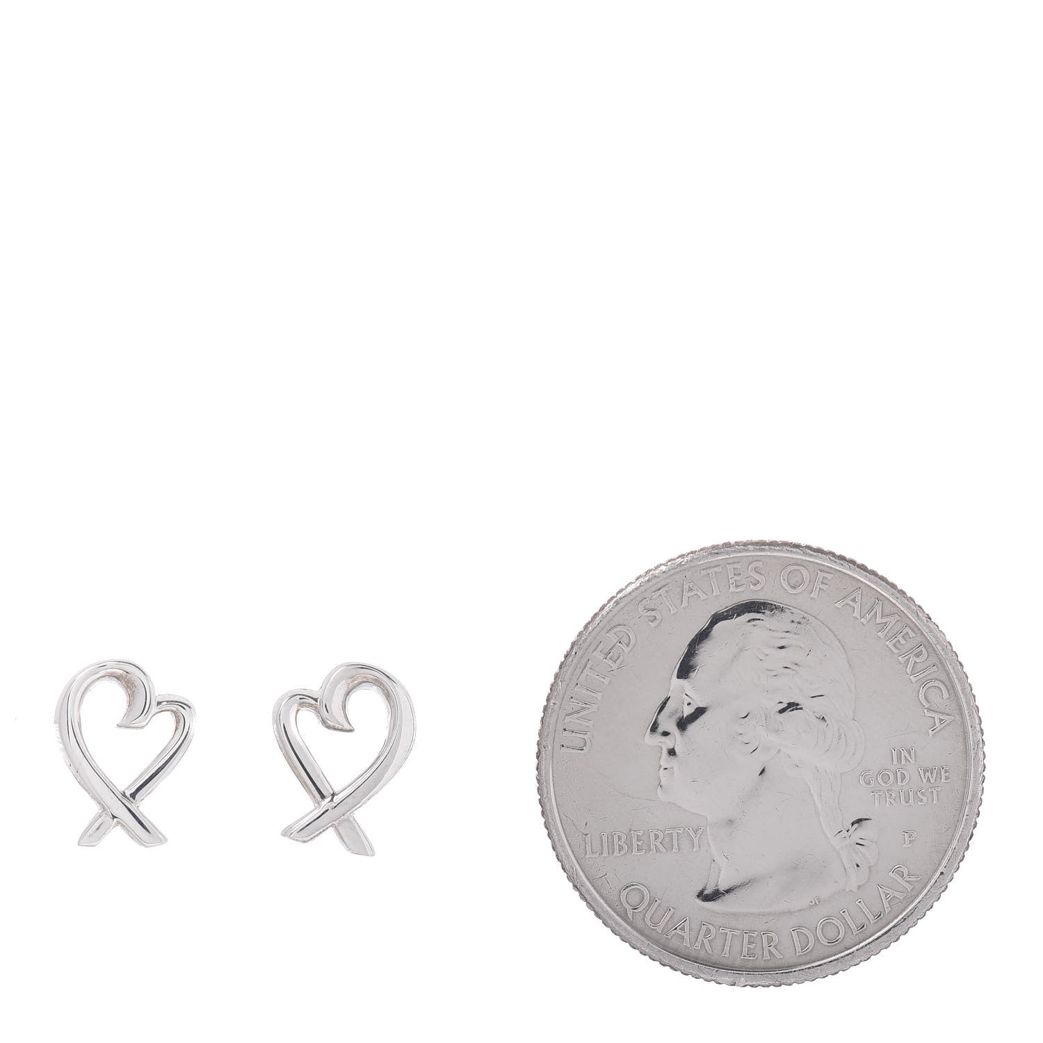 Tiffany Sterling Silver Mini Paloma Picasso Loving Heart Earrings 2 of 4