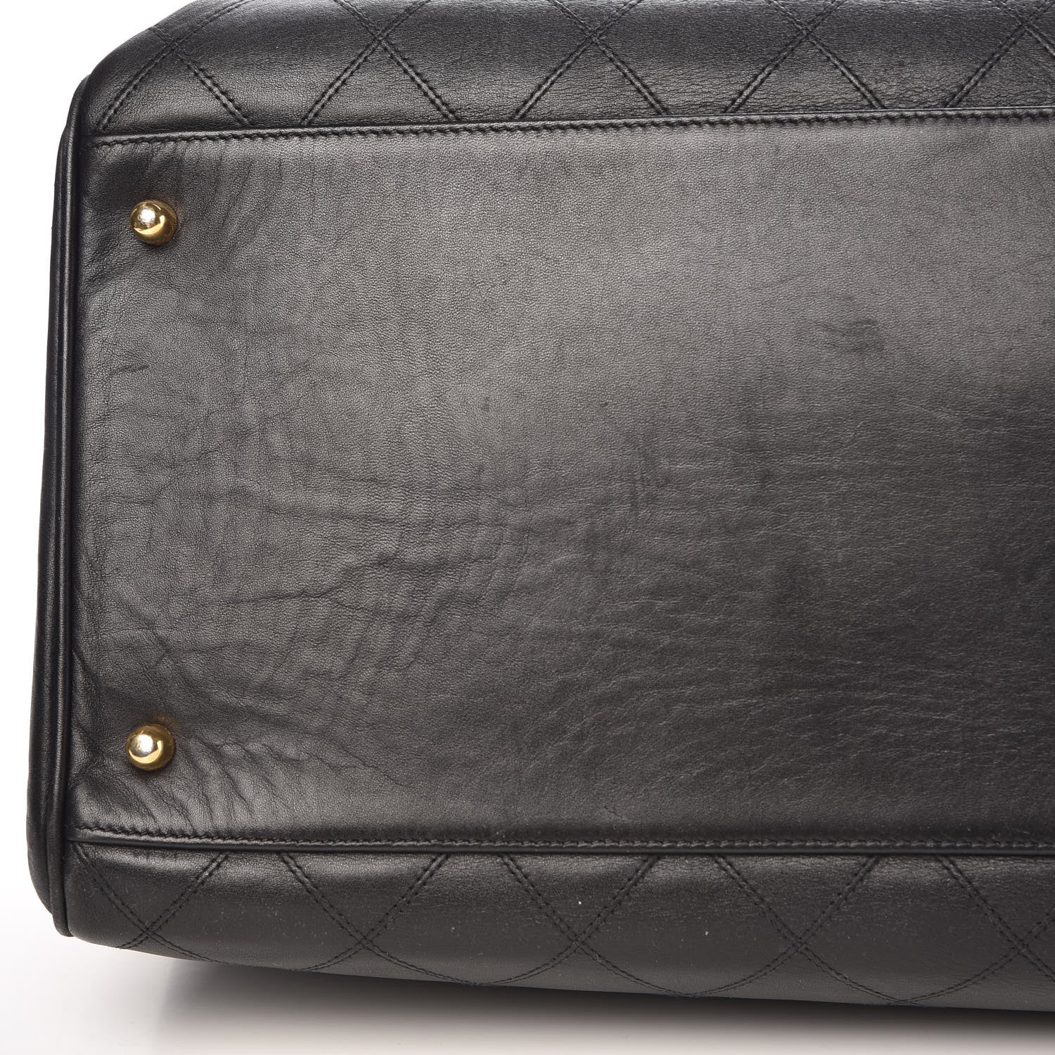 Chanel Calfskin Stitched XL Weekender Black 11 of 20