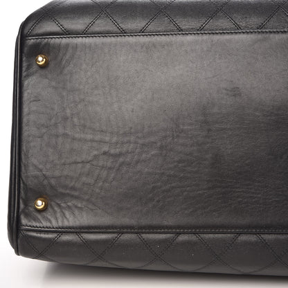 Chanel Calfskin Stitched XL Weekender Black 11 of 20