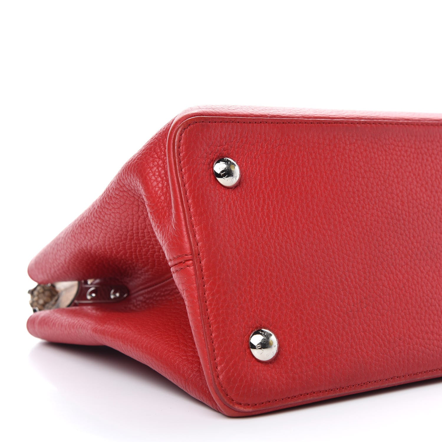 Louis Vuitton Taurillon Snakeskin Capucines MM Rubis 9 of 20