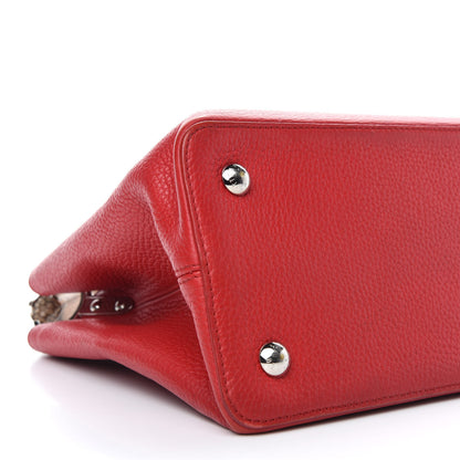 Louis Vuitton Taurillon Snakeskin Capucines MM Rubis 9 of 20