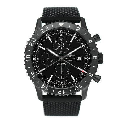 Breitling Stainless Steel Rubber 46mm Chronoliner Chronograph Automatic Watch Black M24310 1 of 4
