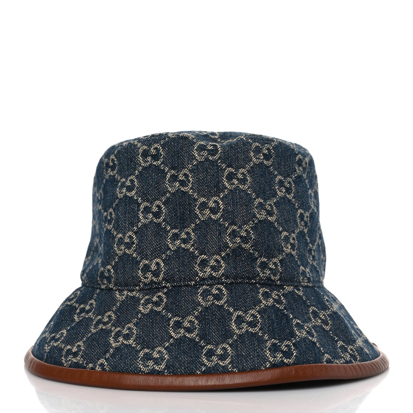 Washed Jacquard Denim Nappa GG Monogram Oscar Bucket Hat M Denim Cuir