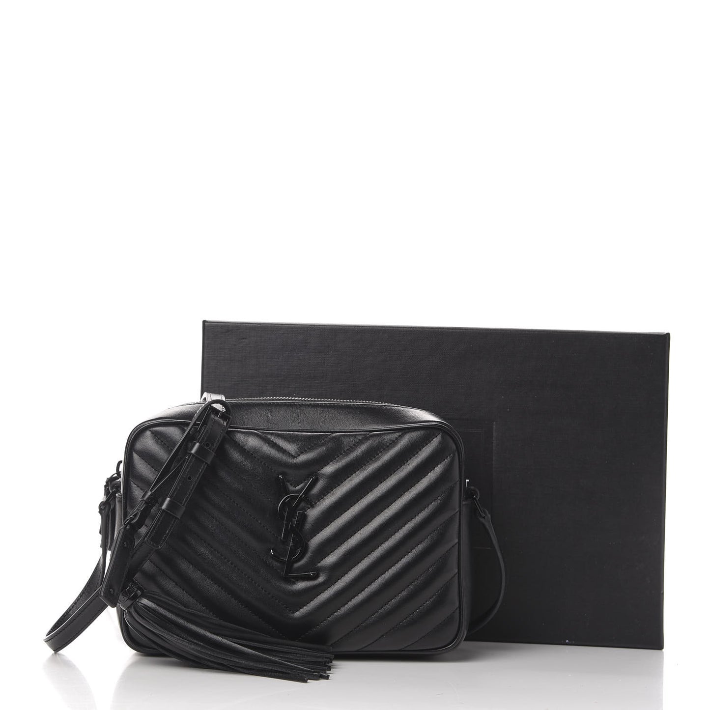 Calfskin Matelasse Monogram Lou Camera Bag Black