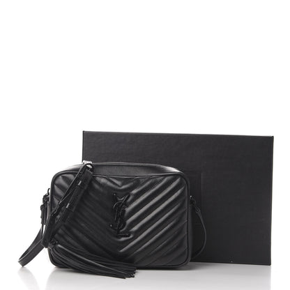 Saint Laurent Calfskin Matelasse Monogram Lou Camera Bag Black 12 of 12
