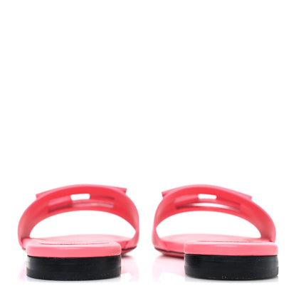Fendi Vitello Cuoio Baguette Flat Slide Sandals 40 Pink Dalia 6 of 10