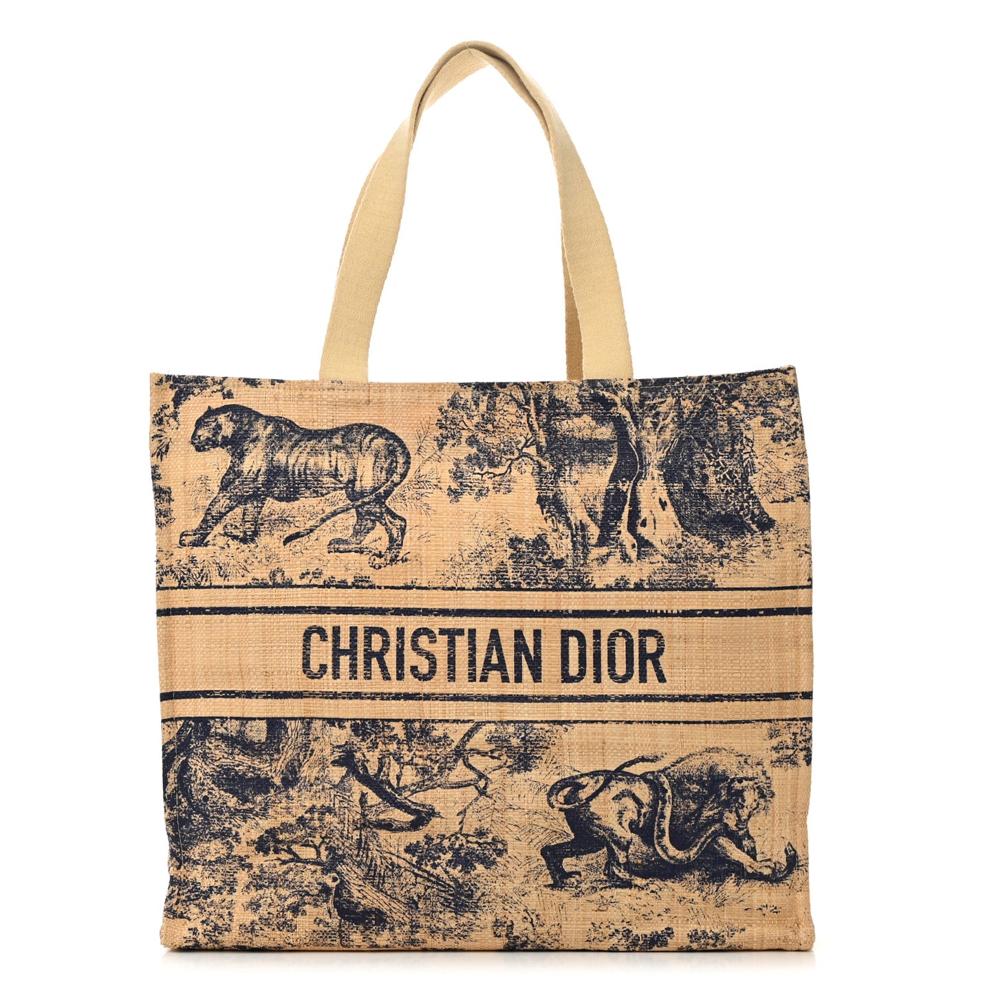 Straw Dioriviera Tote Beige