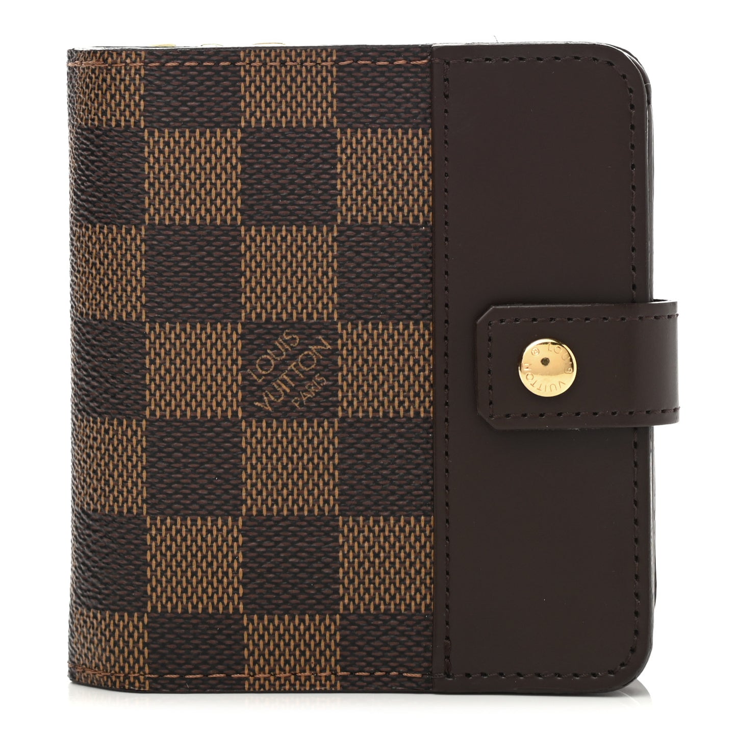 Damier Ebene Zippe Zipped Compact Wallet