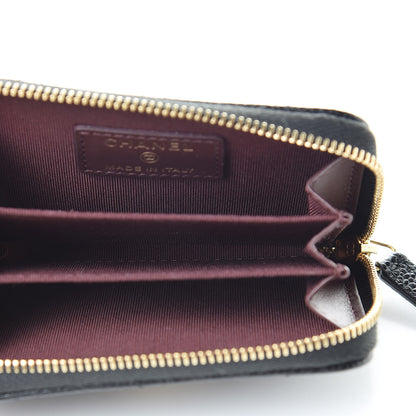 Chanel Caviar Quilted Zip Coin Purse Black 5 of 9