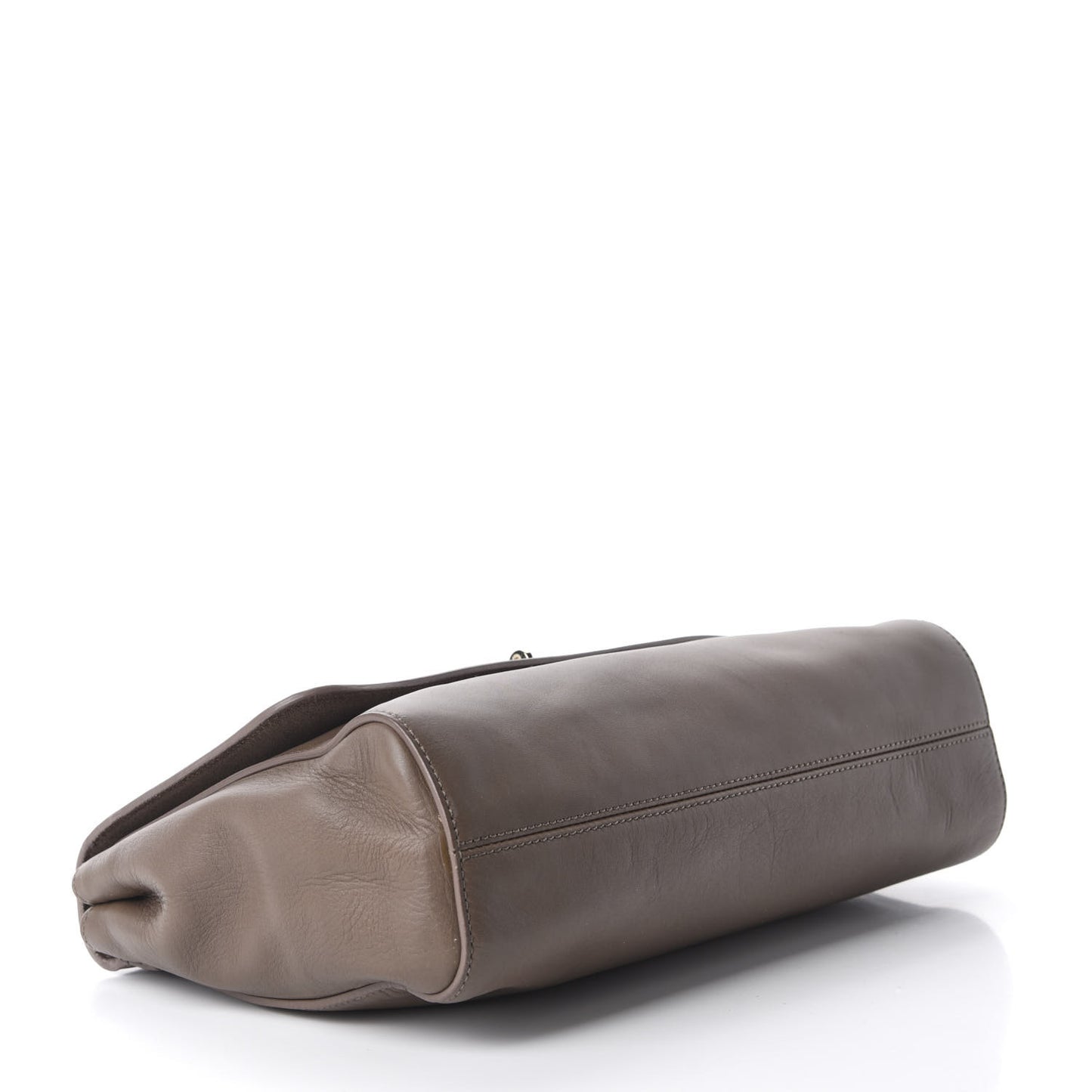 Natural Calfskin Medium Lily Flap Clay