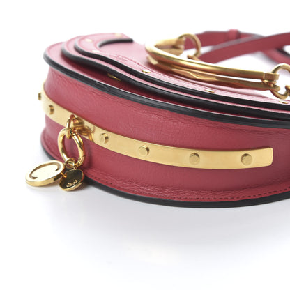 Chloe Calfskin Small Nile Bracelet Minaudiere Bag Scarlet Pink 7 of 9