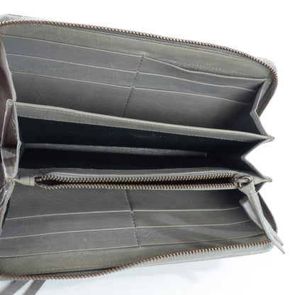 Balenciaga Agneau Classic Hardware Continental Zip Around Wallet Gris Pyrite 10 of 13