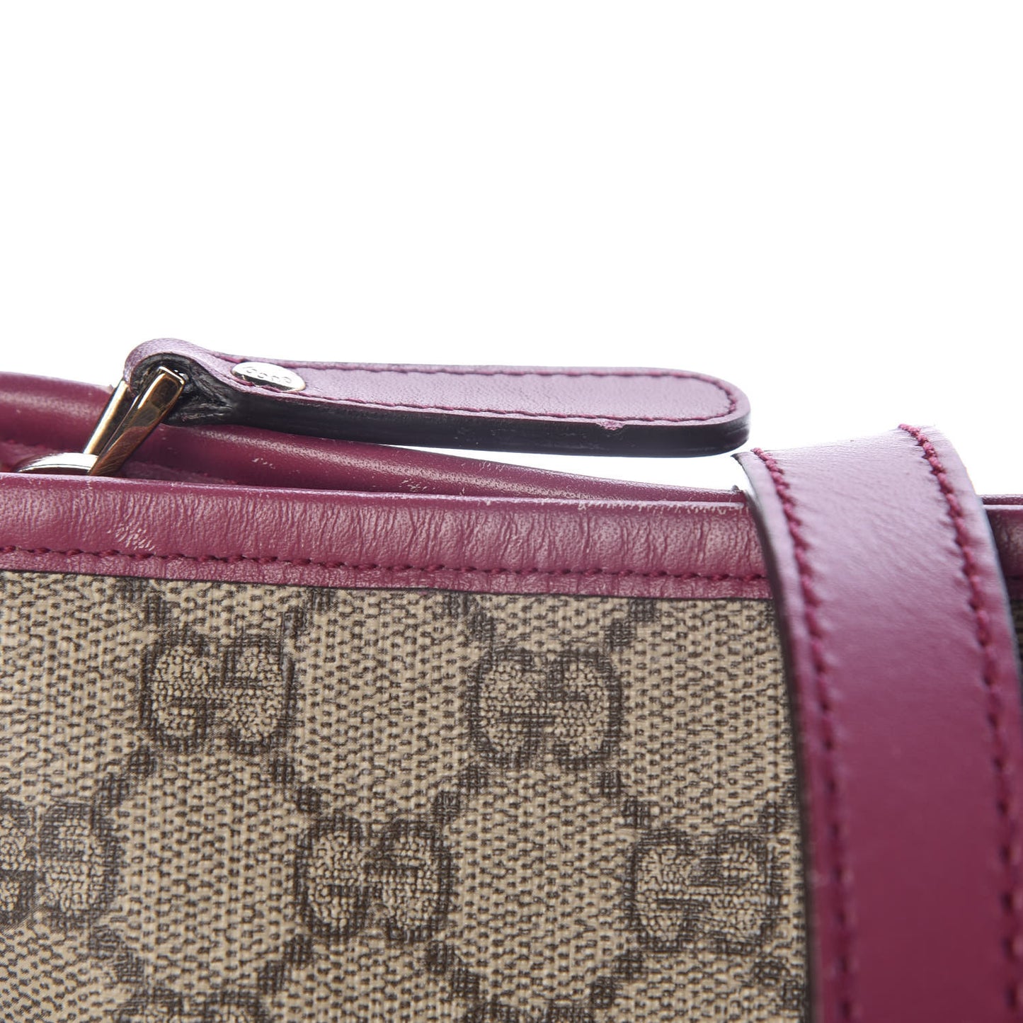 GG Supreme Monogram Medium Zippered Tote Beige New Rosette