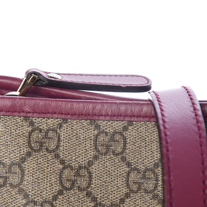 Gucci GG Supreme Monogram Medium Zippered Tote Beige New Rosette 8 of 15