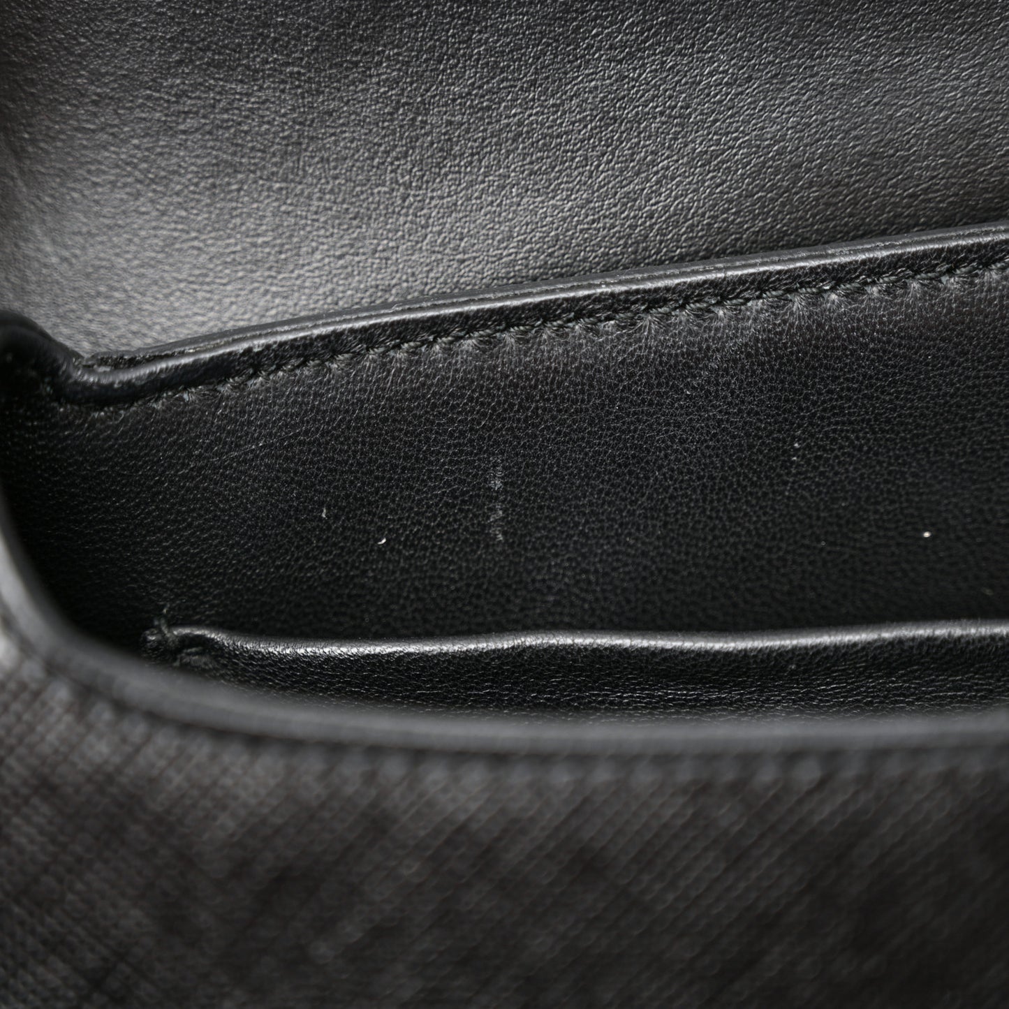 Saffiano Flap Shoulder Bag Black