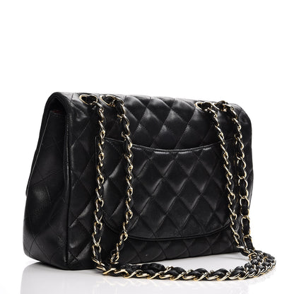 Chanel Lambskin Quilted Jumbo Single Flap Black 3 of 18