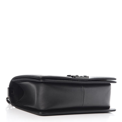 Chanel Calfskin Quilted Medium Boy Flap So Black 4 of 8