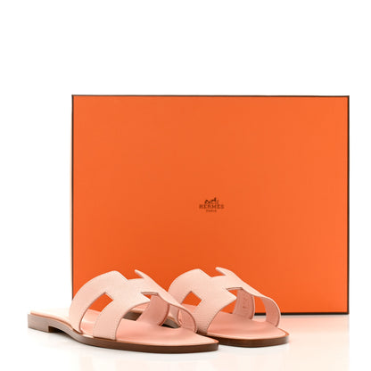Hermes Epsom Oran Sandals 37 Rose Pale 9 of 9