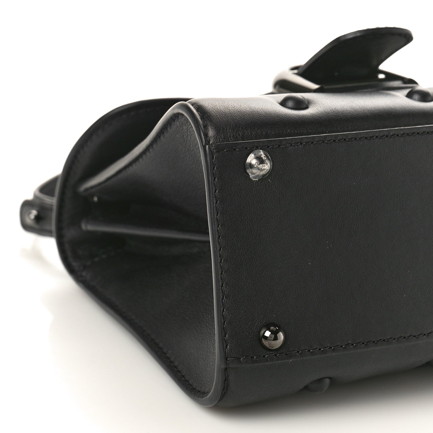 Delvaux Grained Rodeo Calfskin Quilted Mini Brillant Satchel Black 10 of 14