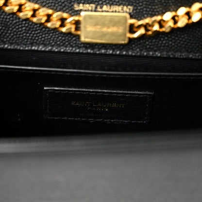 Saint Laurent Grain De Poudre Small Monogram Kate Satchel Black 6 of 10